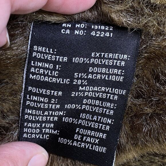 S13/NYC Winter Coat Womens Small puffer parka Faux Fur Hood lining penny lane - Picture 13 of 16